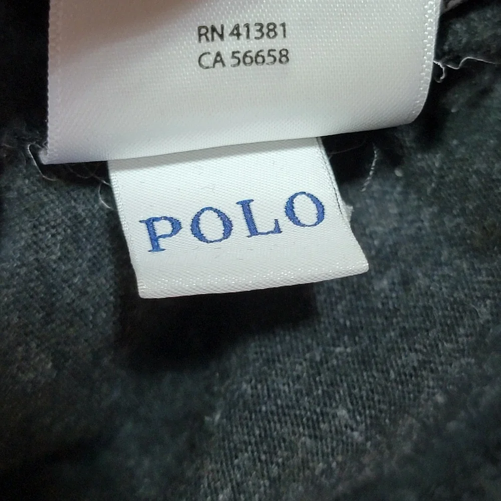 Polo Ralph Lauren Mens‎ Long Sleeve T-Shirt Gray Medium Casual Logo